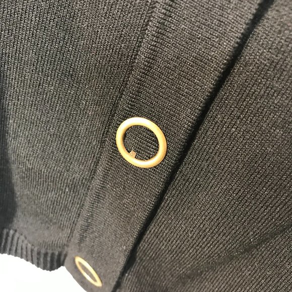 August Silk Crop S/S Knit Top | Silk Blend | Black | Large - Picture 7 of 8